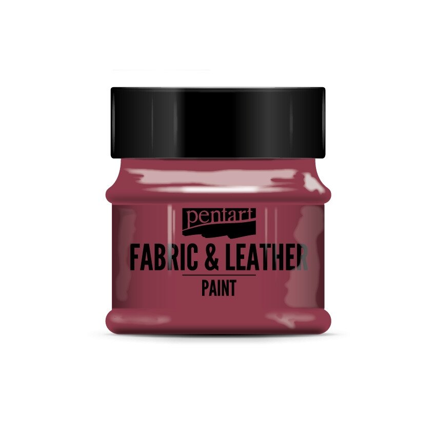 Vopsea pentru piele si textile Pentart - bordo, 50 ml